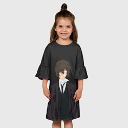 Платье клеш для девочки Osamu Dazai, цвет: 3D-принт — фото 2