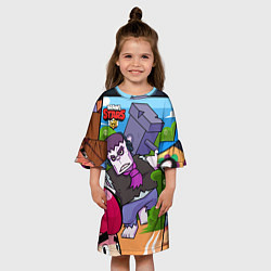 Платье клеш для девочки Brawl Stars Frank, цвет: 3D-принт — фото 2