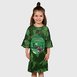 Платье клеш для девочки Пограничные Войска, цвет: 3D-принт — фото 2