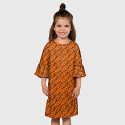 Платье клеш для девочки Хлебушек, цвет: 3D-принт — фото 2