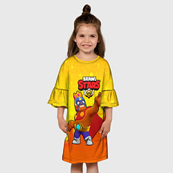 Платье клеш для девочки Эль Примо brawl stars, цвет: 3D-принт — фото 2