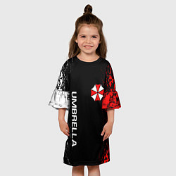 Платье клеш для девочки RESIDENT EVIL UMBRELLA, цвет: 3D-принт — фото 2