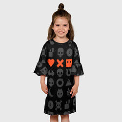 Платье клеш для девочки LOVE DEATH ROBOTS LDR, цвет: 3D-принт — фото 2