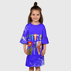 Платье клеш для девочки Little Big, цвет: 3D-принт — фото 2