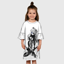 Платье клеш для девочки Langley Soryu, цвет: 3D-принт — фото 2