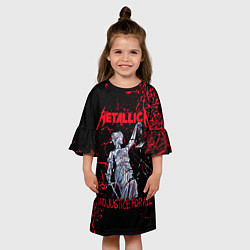 Платье клеш для девочки Metallica, цвет: 3D-принт — фото 2