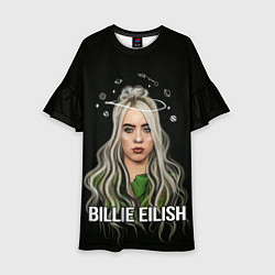 Платье клеш для девочки BILLIE EILISH, цвет: 3D-принт