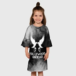 Платье клеш для девочки Hollywood Undead, цвет: 3D-принт — фото 2