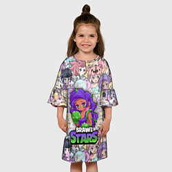 Платье клеш для девочки BrawlStars Girls Oko, цвет: 3D-принт — фото 2