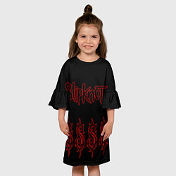 Платье клеш для девочки Slipknot 5, цвет: 3D-принт — фото 2