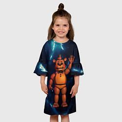 Платье клеш для девочки Five Nights At Freddys, цвет: 3D-принт — фото 2