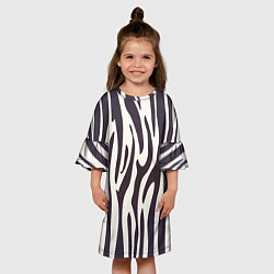 Платье клеш для девочки Я зебра цвета 3D-принт — фото 2