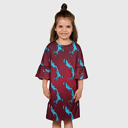 Платье клеш для девочки ДУХ ВОДЫ, цвет: 3D-принт — фото 2