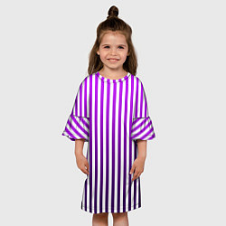 Платье клеш для девочки Пикси полосы, цвет: 3D-принт — фото 2