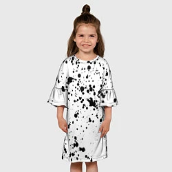 Платье клеш для девочки Далматинец, цвет: 3D-принт — фото 2