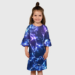 Платье клеш для девочки Молнии Flash, цвет: 3D-принт — фото 2