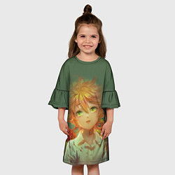 Платье клеш для девочки The Promised Neverland, цвет: 3D-принт — фото 2