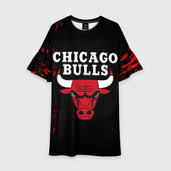 Платье клеш для девочки CHICAGO BULLS, цвет: 3D-принт