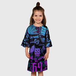 Платье клеш для девочки 6IX9INE, цвет: 3D-принт — фото 2
