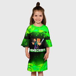 Платье клеш для девочки Minecraft 1, цвет: 3D-принт — фото 2