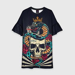 Детское платье Змея с короной на черепе