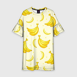 Платье клеш для девочки Банана, цвет: 3D-принт