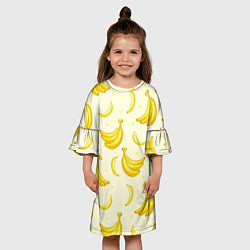 Платье клеш для девочки Банана, цвет: 3D-принт — фото 2