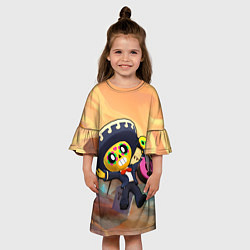 Платье клеш для девочки Brawl Stars Poco, цвет: 3D-принт — фото 2