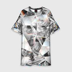 Платье клеш для девочки Зеркальный калейдоскоп, цвет: 3D-принт