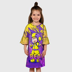 Платье клеш для девочки BRAWL STARS BEA, цвет: 3D-принт — фото 2