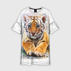 Платье клеш для девочки Tiger Art, цвет: 3D-принт