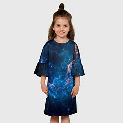 Платье клеш для девочки Туманность, цвет: 3D-принт — фото 2