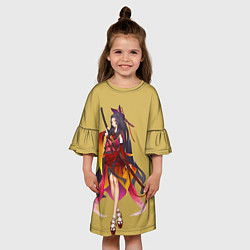 Платье клеш для девочки Geisha 2, цвет: 3D-принт — фото 2
