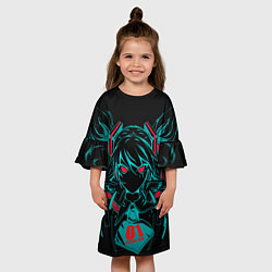Платье клеш для девочки АНИМЕ GO, цвет: 3D-принт — фото 2