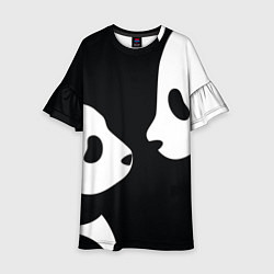 Платье клеш для девочки Panda, цвет: 3D-принт