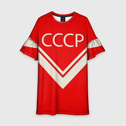 Платье клеш для девочки СССР хоккейная форма, цвет: 3D-принт