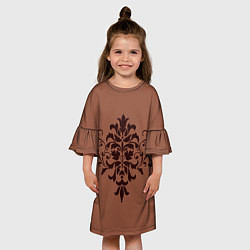Платье клеш для девочки Симметричный узор, цвет: 3D-принт — фото 2