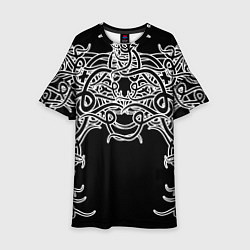 Платье клеш для девочки Фэнтези мотылёк, цвет: 3D-принт