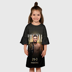 Платье клеш для девочки Хабиб Нурмагомедов - Король v2, цвет: 3D-принт — фото 2