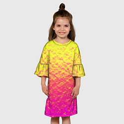Платье клеш для девочки Яркий закат, цвет: 3D-принт — фото 2