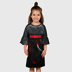 Платье клеш для девочки DAMASK, цвет: 3D-принт — фото 2