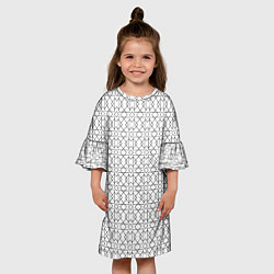 Платье клеш для девочки Геометрический узор, цвет: 3D-принт — фото 2