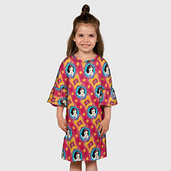 Платье клеш для девочки Белоснежка, цвет: 3D-принт — фото 2