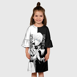 Платье клеш для девочки Магическая битва, цвет: 3D-принт — фото 2