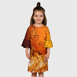 Платье клеш для девочки КОЛА В СТАКАНЕ, цвет: 3D-принт — фото 2
