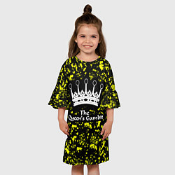 Платье клеш для девочки The Queens Gambit, цвет: 3D-принт — фото 2