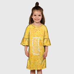 Платье клеш для девочки Лапша тм AntiPsychoVirus, цвет: 3D-принт — фото 2