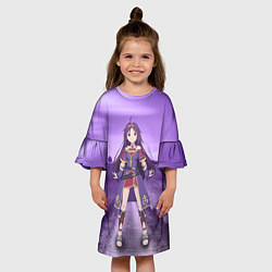 Платье клеш для девочки Юки Конно, цвет: 3D-принт — фото 2
