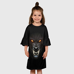 Платье клеш для девочки Злой Волк, цвет: 3D-принт — фото 2