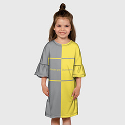 Платье клеш для девочки Ultimate Grey X Illuminating, цвет: 3D-принт — фото 2